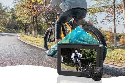 4.3" AHD 1080P Monitor E-bike Rear View Mirror, Night Vision Bike Camera for Handlebars