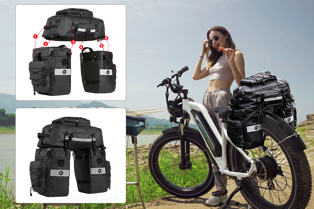 Rhinowalk 65L Ebike Bag 3-in-1 Pannier Bag Set