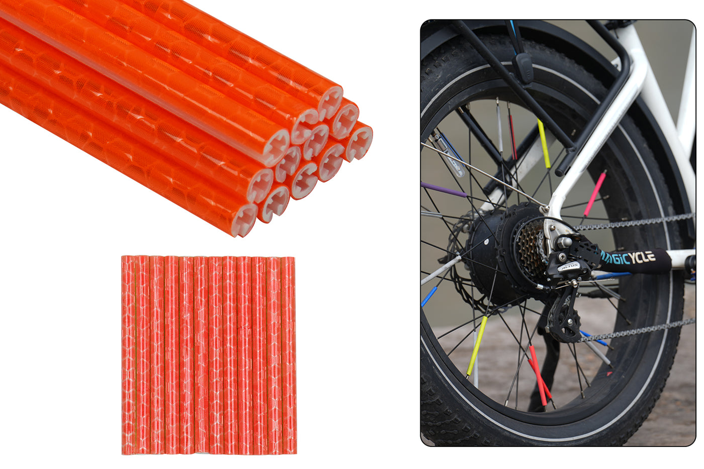 Ebike Spoke reflectors, 36 Pieces Reflective Spoke Covers