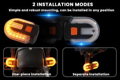 Ebike Tail Light with Turn Signals Wireless Remote Control