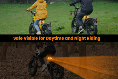 Ebike Tail Light with Turn Signals Wireless Remote Control