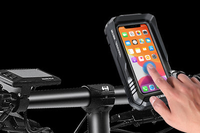 WILDMAN E-Bike Waterproof 360° Phone Mount Holder Bag